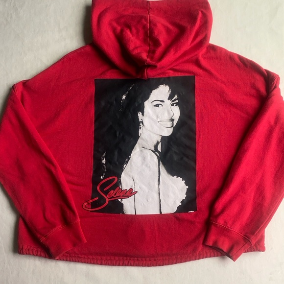 Selena Tops - Red Official Selena Half-Zip Hoodie Size Medium